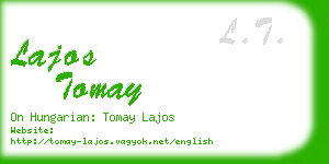 lajos tomay business card